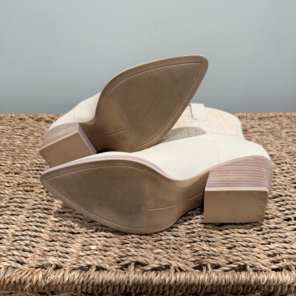 NEW Dolce Vita Lacie Western Boots Ivory - Picture 5 of 5